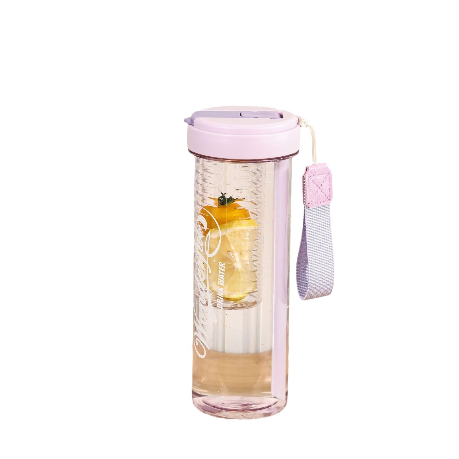 Flower Tea Tumbler | Floral Infusion Cup with Flip Top Lid - BPA-Free Plastic Hot/Cold Beverage Container for Loose Leaf Tea, Portable Office & Travel