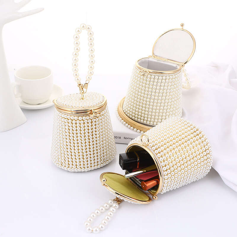 Dinner Bag New Dinner Internet Celebrity Mini Portable Evening Bag Niche Package Diy Pearl Bucket Bag KQ