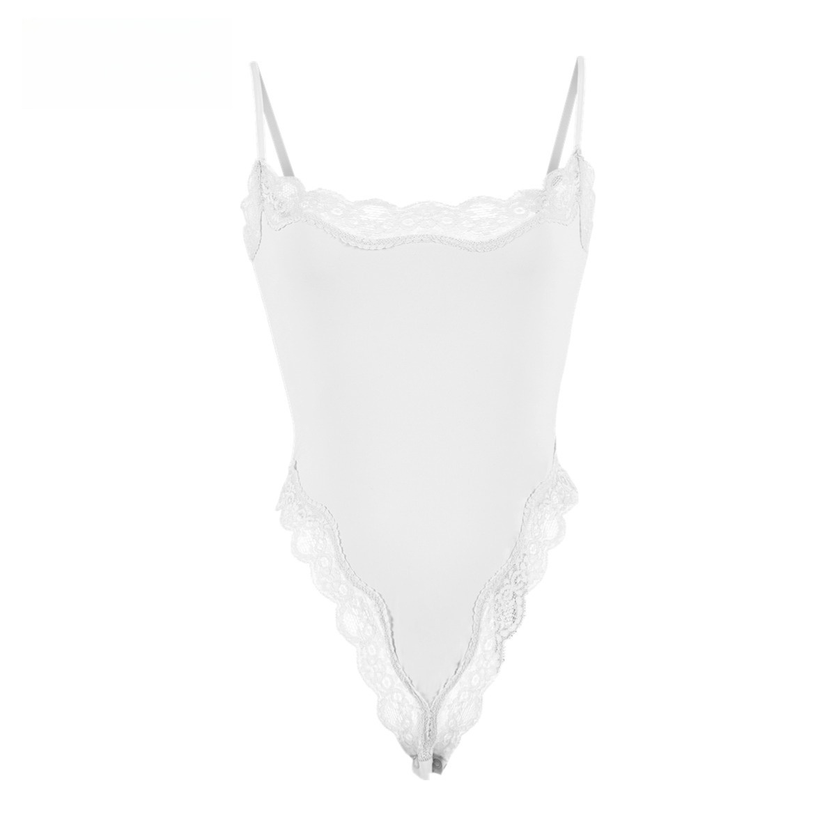Sexy Bodysuit Women's Square Neck Sexy Lace Bodysuit Sleeveless Spaghetti Strap Jumpsuit Solid Color Slimming Bodycon Rompers Tank Tops Backless 