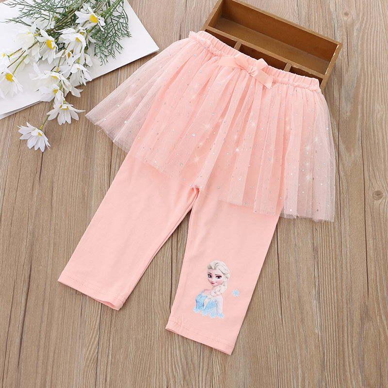 DISNEY Frozen Elsa princess girls designer baby girl designer clothes clothes Children summer wear girls' shorts skirt and pants.