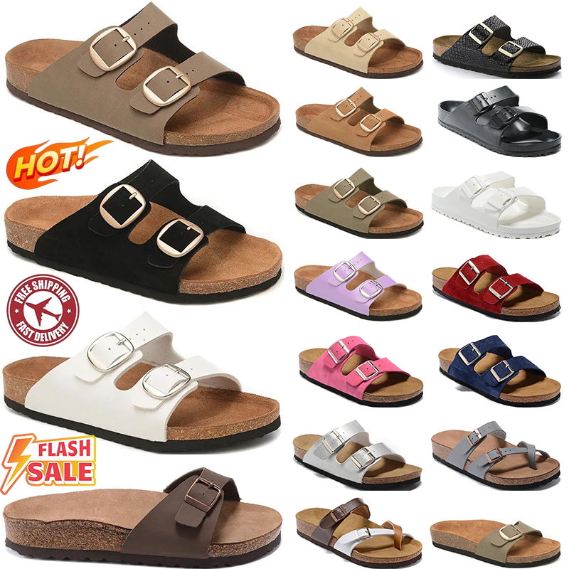 Free Shipping designer birkinstocksandal sandals men women clogs black brown light pink olive sude leather mens slides outdoor slippers shoes