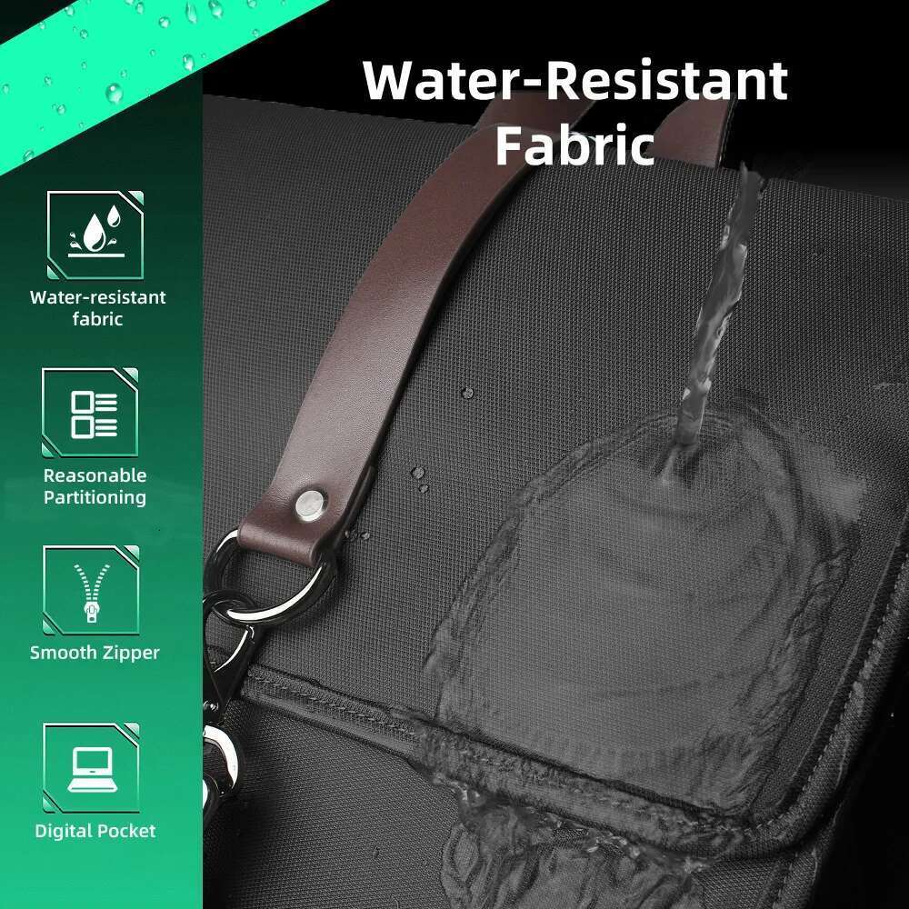 HK Classic Business Backpack For Men Casual 15.6 Inch Laptop Bag With USB Waterproof College School Bags Work Office Rucksacks