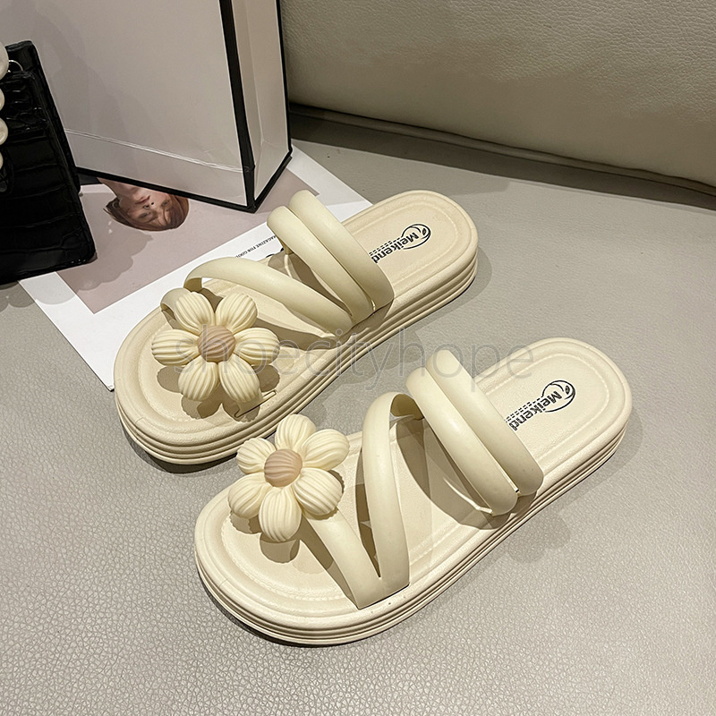 free shipping designer slides sandals summer slippers casual beach soft cute flower slipper fashion style outdoor indoor home sliders womens shoes ant