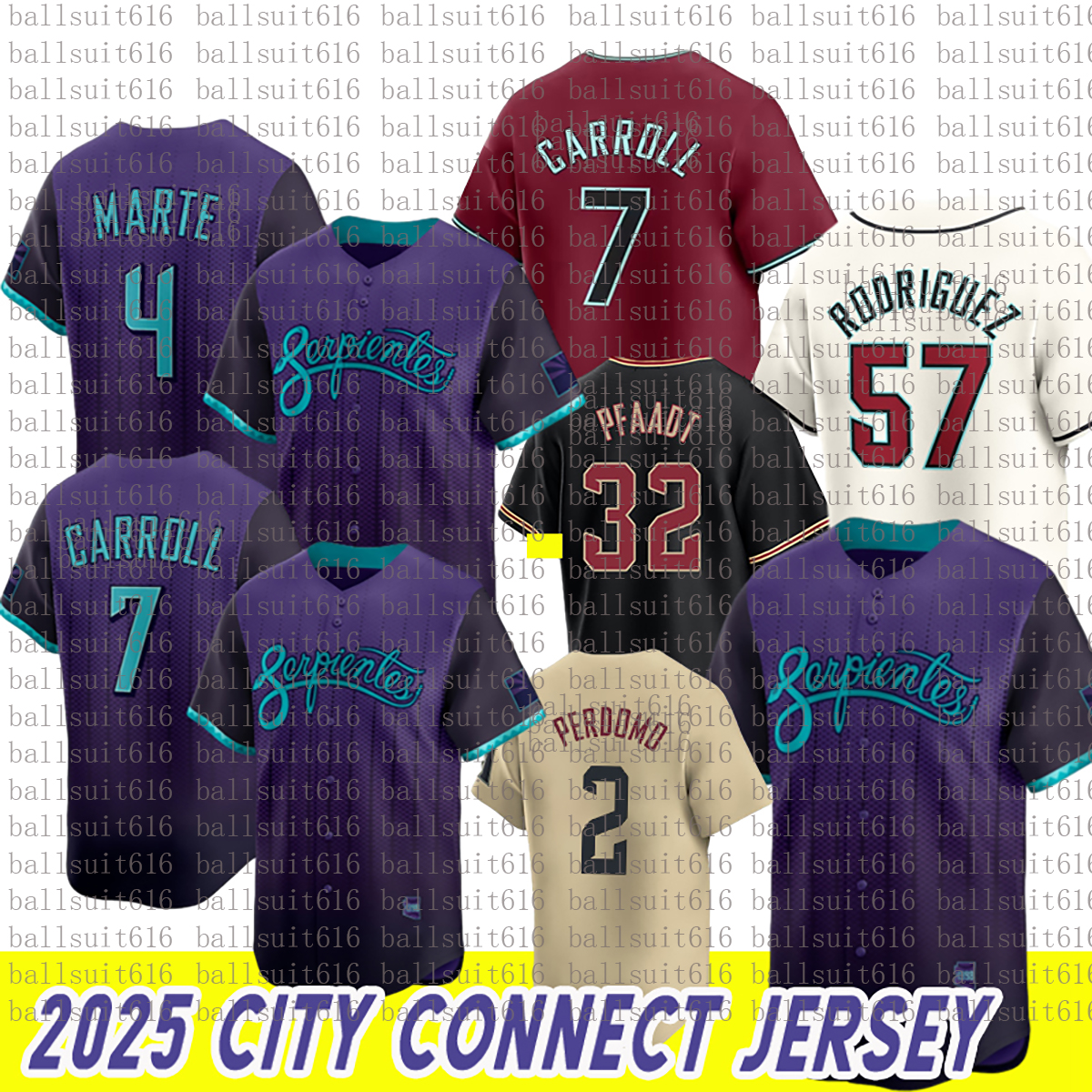 #7 Corbin Carroll jersey #4 Ketel Marte Diamondbacks jersey Gabriel Moreno Lourdes Gurriel Jr. Geraldo Perdomo Luis Gonzalez Josh Naylor city connect Baseball Jerseys