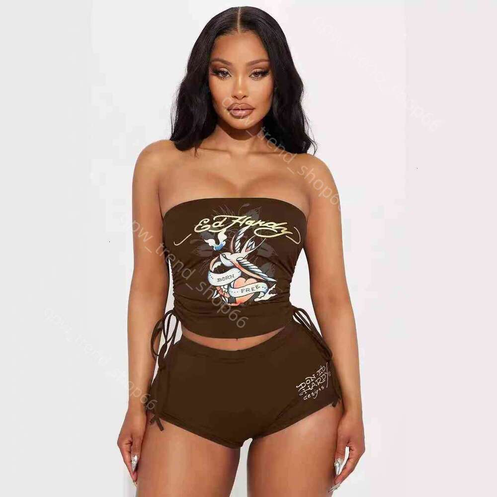 edhardywomen set Womens Tracksuit High Quality Y2k 2 Piece Pants Tracksuit Women Coutoure Set Track Letter jogger suits Sweatsuits Zipper Hoody hardy 
