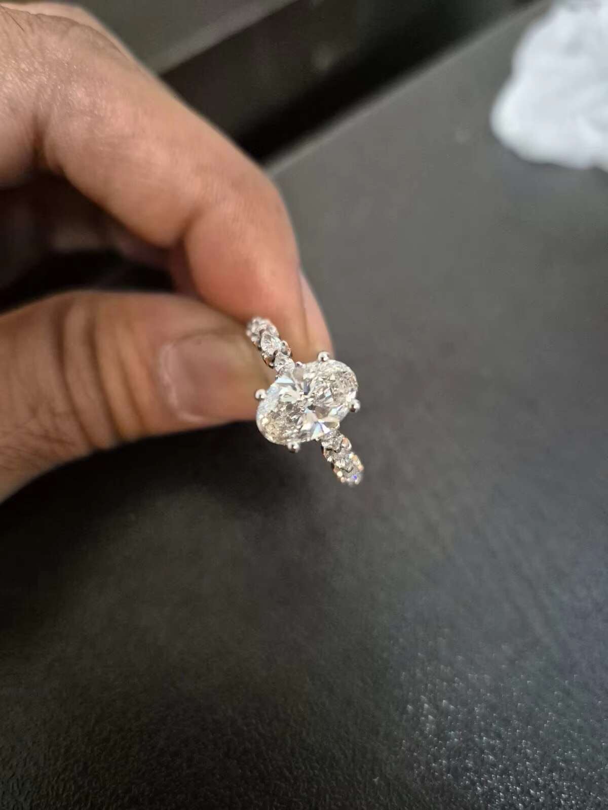 Best Quality Women Moissanite Engagement Rings Sterling Silver Moissanite Diamond Wedding Ring for Export from India