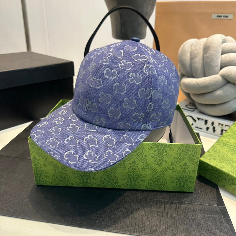 2024ss Casquette Jumbo Fashion Designer Baseball G Cap Men Hats Brand Snapback Womens Denim Splicing Hat Luxury Tennis Cap Summer Beach Hats 077911