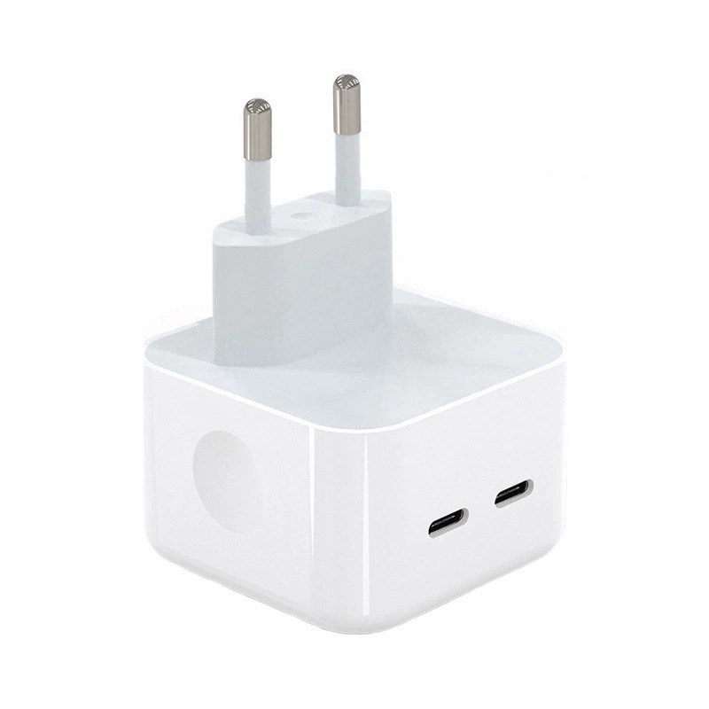 35W Dual USB C Port Fast Charger Foldable Type C UK US EU 20W Wall Plug Quick Charger For iPhone 16 15 14 Plus Pro Max iPad Samsung Power Adapter 1M 3