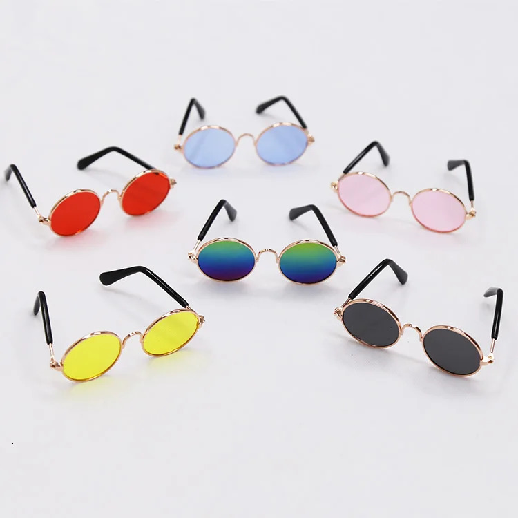 2026 New Retro Round Sunglasses Reflective Glasses Pet Products Dog And Cat Accessories 250430 Free Shipping