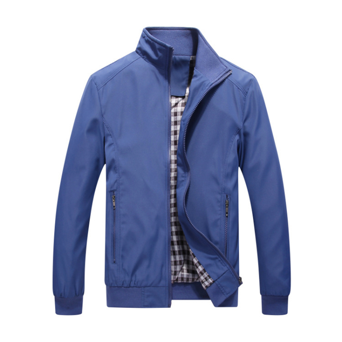 Casual Men's Sporty Zipper Pockets Windbreaker Outerwear Water-resistant & Slim DesignMen's Lightweight Bomber Jacket Windbreaker Slim Fit A