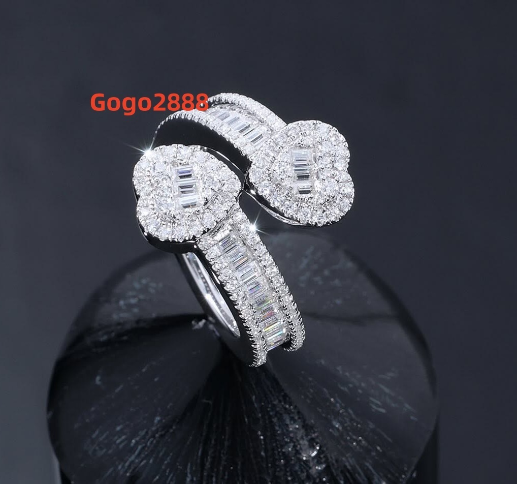 Customizable Classic Moissanite Silver Ring 925 Engagement Bridal Jewelry for Women Fine Jewelry