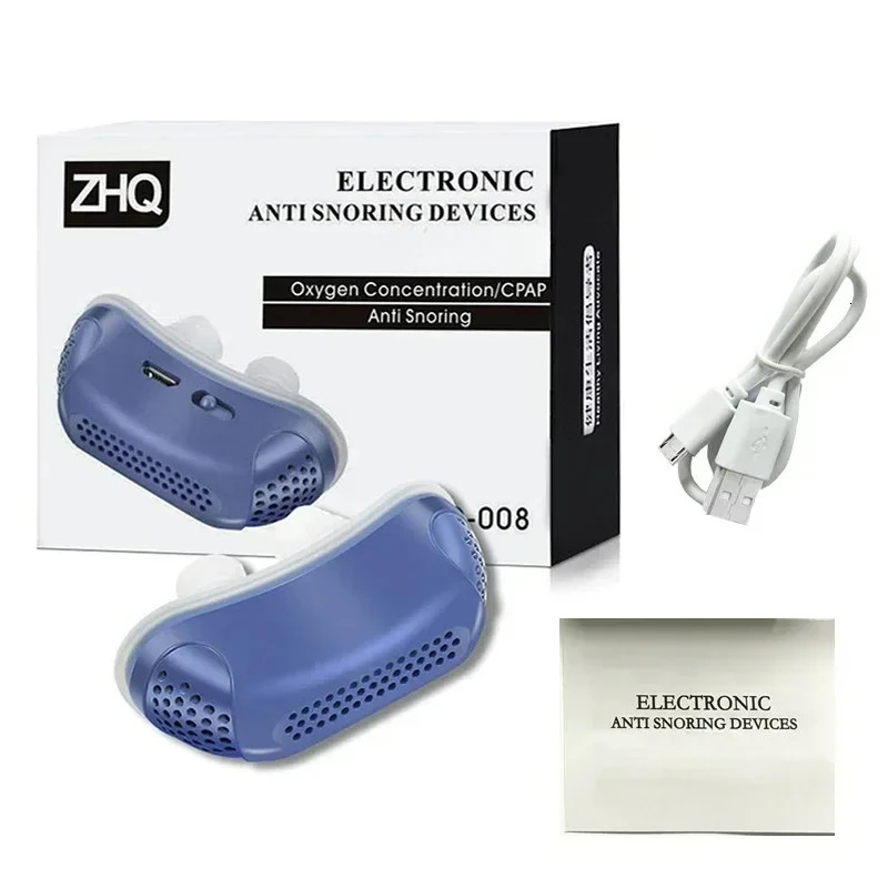 Electric Anti Snore Device Anti-Snoring Stopper Anti Snore Nose Clip Sleep Aid Care Better Breath Aid Sleepping Ventilator 250506