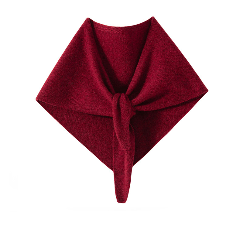 K648 100% pure cashmere small triangle scarf for women knitted scarf neck protection scarf new shawl exterior scarf