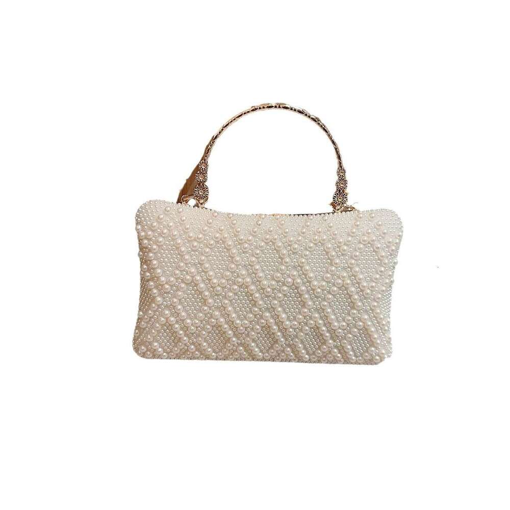 Dinner Bag New Pearl Square Box Dinner Beaded Handheld Banquet Evening Dress Bridesmaid Wedding Bag KQ