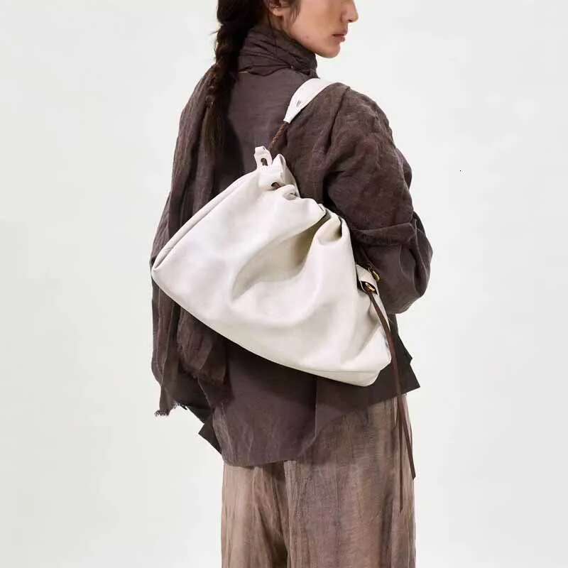 Designer bag 57 2025 New High-Capacity Commute Handbag Brand Design Garbage Genuine Leather Women Hobo Fashion Shoulder Bag