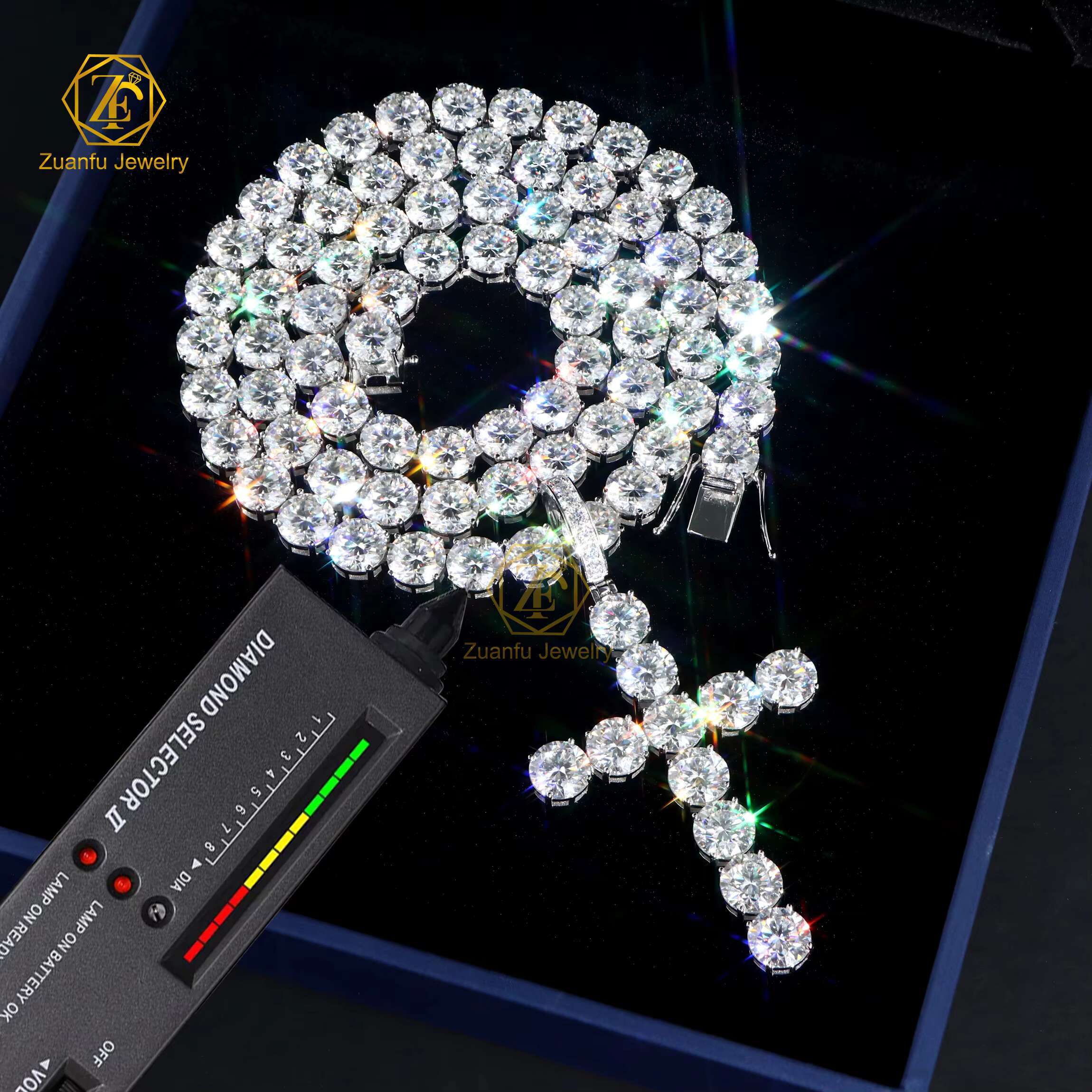 Large 10mm Moissanite Diamond Tester Cross Pendant 925 Silver Hip Hop Rock Iced Style Lucky Charms Hip Hop Rock Iced Charms