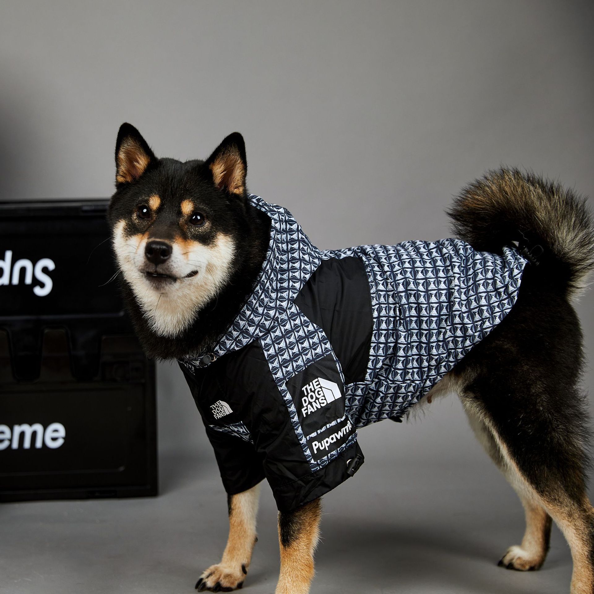 Dog Clothes Coat Waterproof Dog Warm Autumn Winter Jacket Windproof Puppy Coats with Adjustable Hood, Leash Hole, Pet Outdoor Clothes for Small Medium