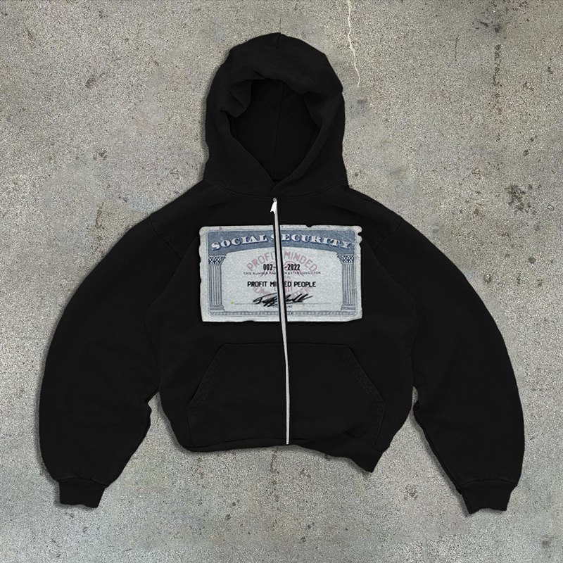 Men's Hoodies Zip Up Hoodie Men Women Harajuku Hip Hop Fashion Patch Embroidery Oversized Loose Casual Jacket Streetwear
