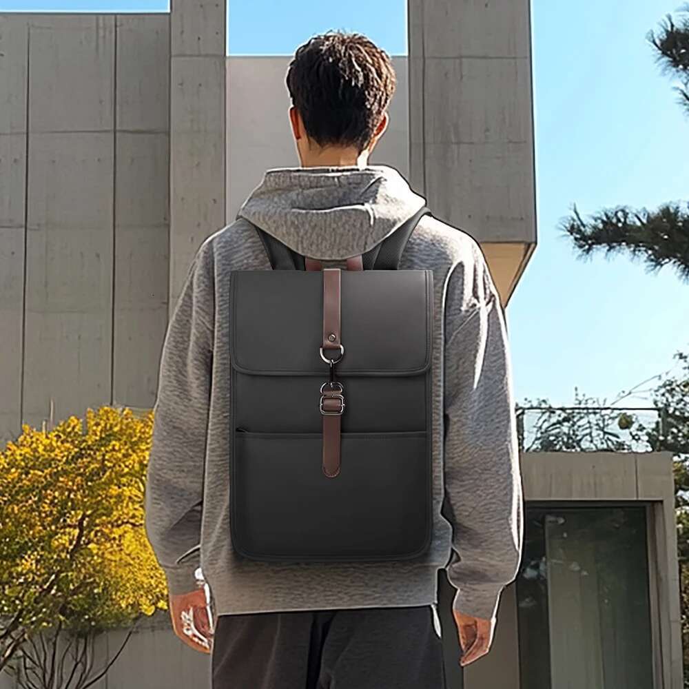HK Classic Business Backpack For Men Casual 15.6 Inch Laptop Bag With USB Waterproof College School Bags Work Office Rucksacks