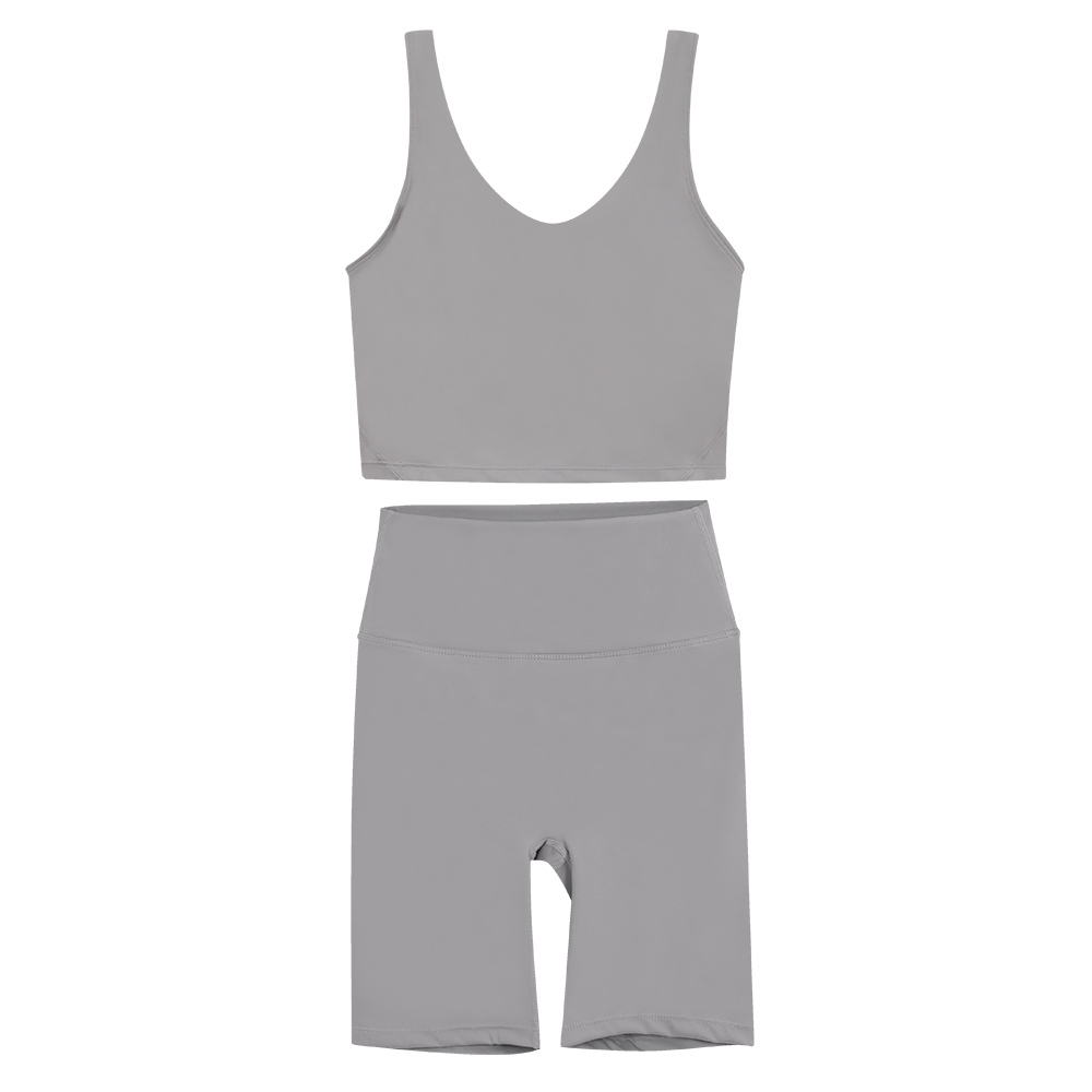 high quality Women Yoga Sets Push Up Fiess Hotty Biker Shorts Sports Bra Back Cross High Waist Elastic Sportswear Outfits Gym Suits Cloth gym set