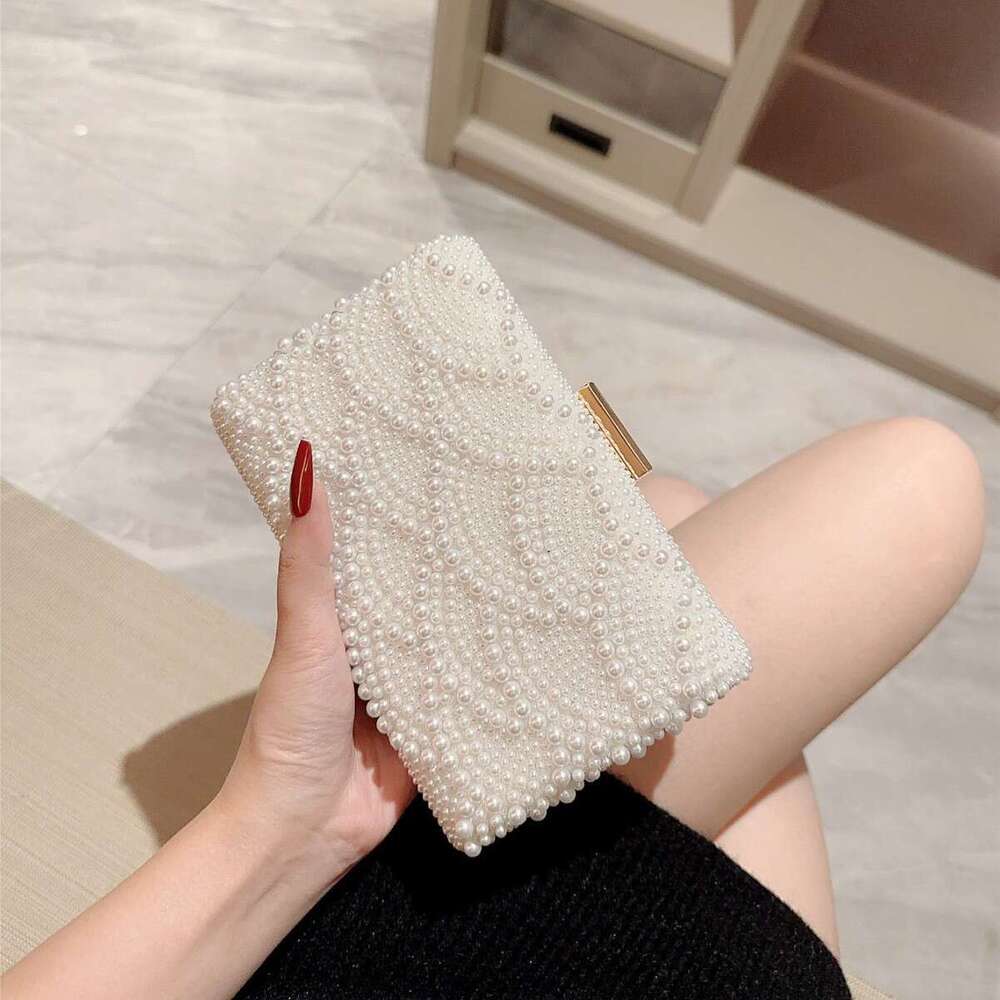 Dinner Bag Elegant Temperament Pearl Dinner Paired With Formal Evening Dress Party Ball Mini Clutch Chain Bag KQ