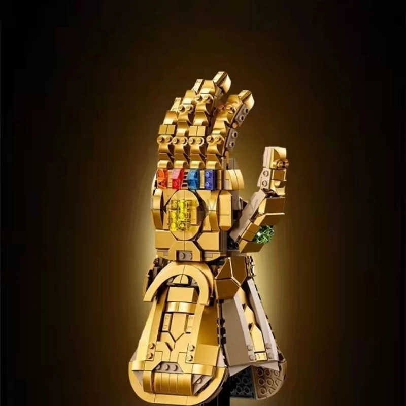 Disney toys 675+PCS+ Marvel Blocks Bricks Nano Gauntlet Infinity Gauntlet Building Gloves Plastic Iron Man DIY Model Puzzle Toy Y250507