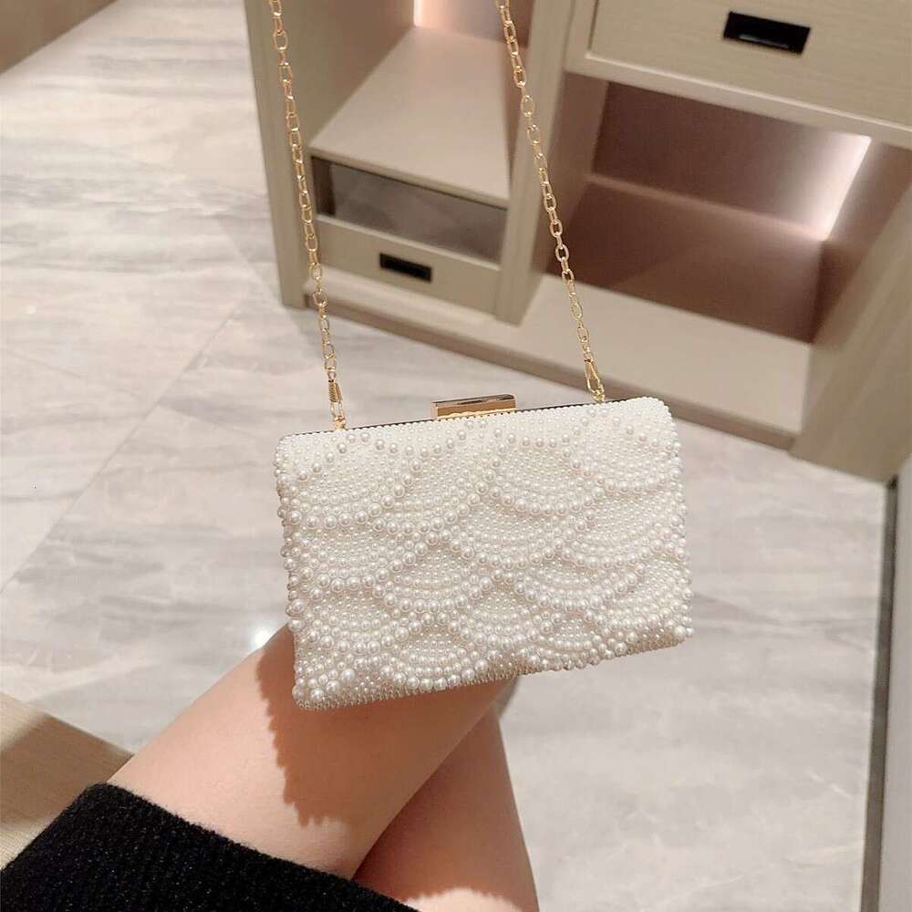 Dinner Bag Elegant Temperament Pearl Dinner Paired With Formal Evening Dress Party Ball Mini Clutch Chain Bag KQ
