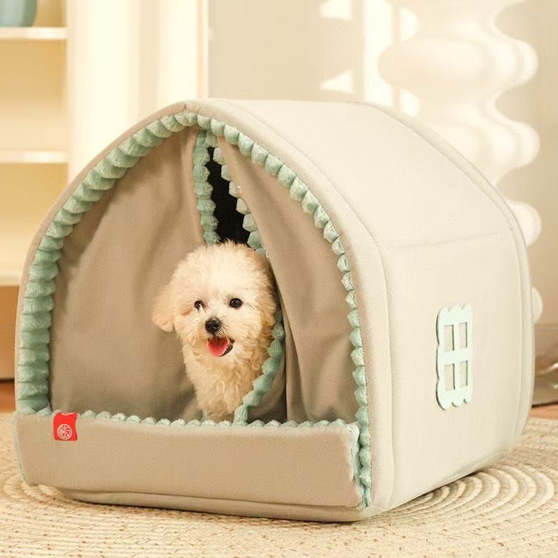Small pet winter closed warm house cleaning cat dog house dog four seasons universal kennel