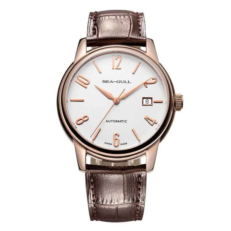Seagull Men's Business Automatic Mechanical Wristwatch Fashion Simple Belt Waterproof Man Watch reloj hombre 519.615