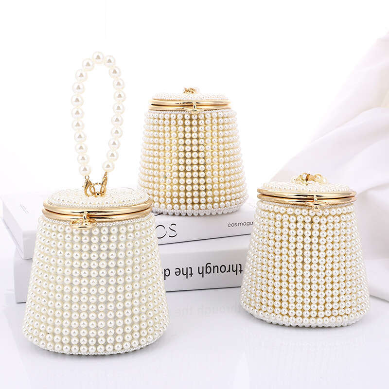 Dinner Bag New Dinner Internet Celebrity Mini Portable Evening Bag Niche Package Diy Pearl Bucket Bag KQ