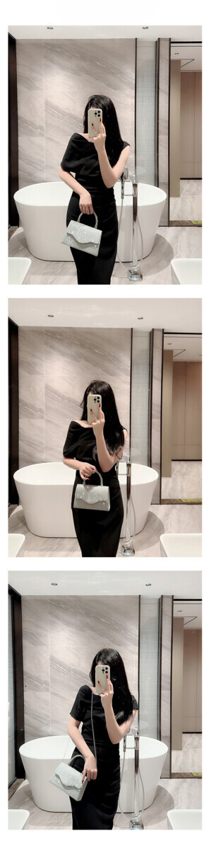 2025 New Women's Designer Bag Sparkling Diamond Dinner Bag Handbag Princess Makeup Women's Handbag High Quality Makeup Bag Wallet Underarm B