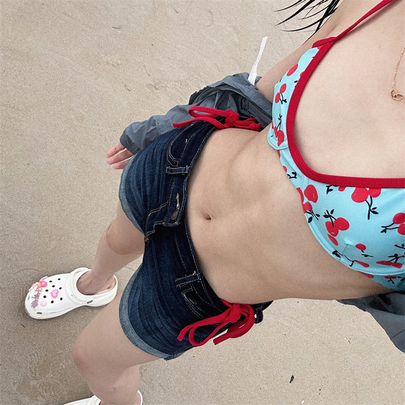 Women's Swimwear 82%Spandex18%polyester Bikini Swimsuit Bikinis Sets Female Sexy Woman Red Feminine Two-piece Tankini