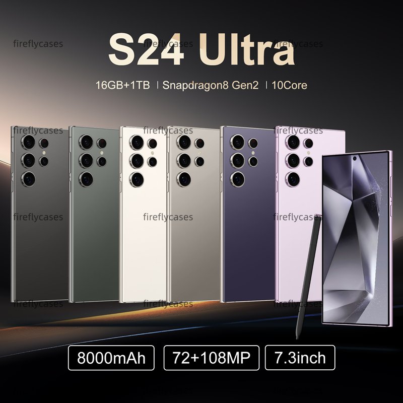 5G smartphone S24 Ultra+ 16GB+1TB Cell Phones Unlock Touch Screen Phone Androids Camera Telephone HD Display Face Recognition