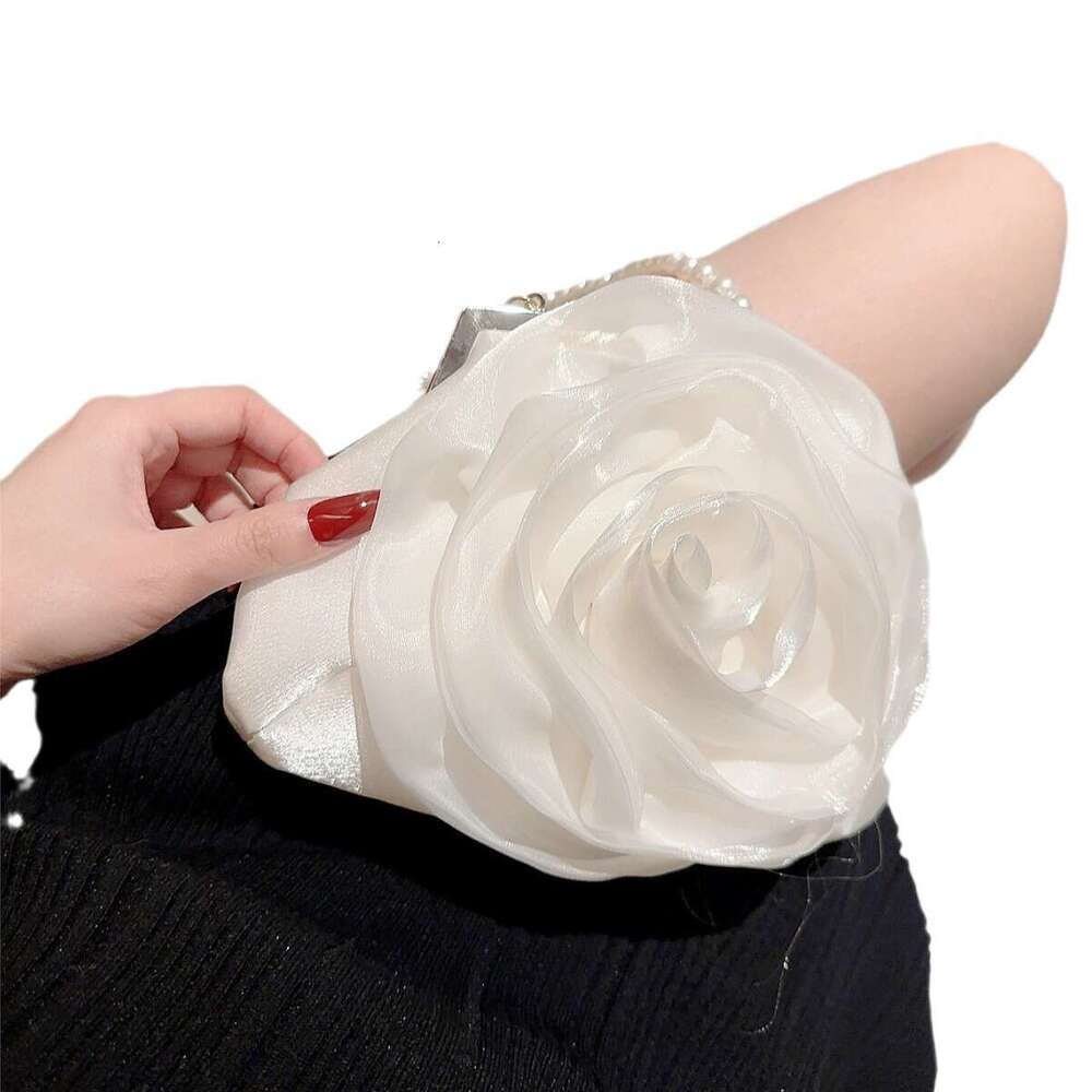 Dinner Bag Hot Selling White Wedding Gift Banquet Handbag Flower Fairy High End Dress Bag Chain Bag KQ