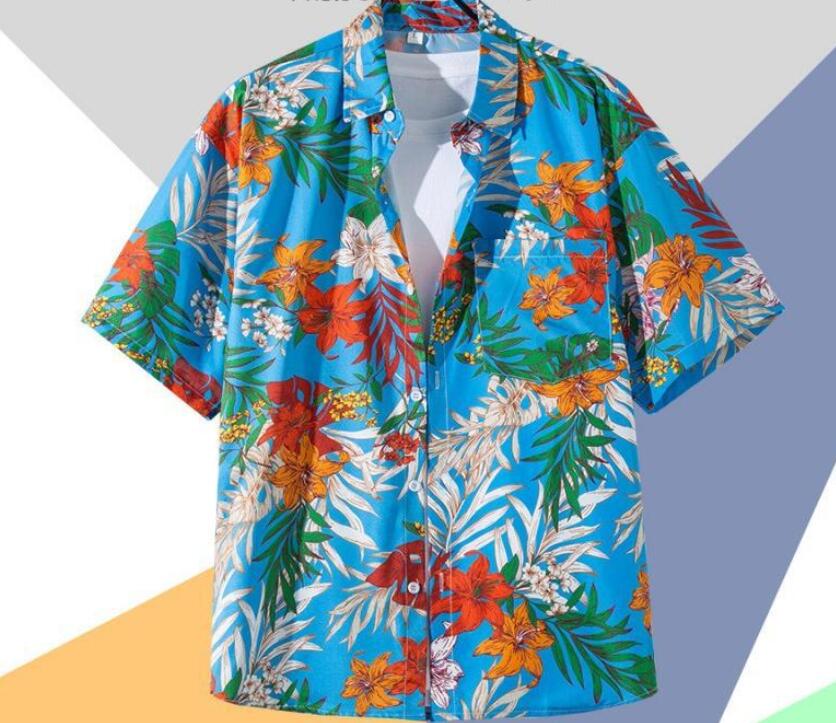 Summer Beach Couple Tees T shirt Printed Colorful Tshirts Women Short T-shirts Size M-3XL