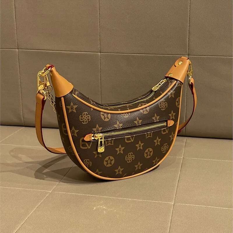 Light brand women's handbag designer genuine leather fashionable underarm bag 2024 new high-end single shoulder crossbody