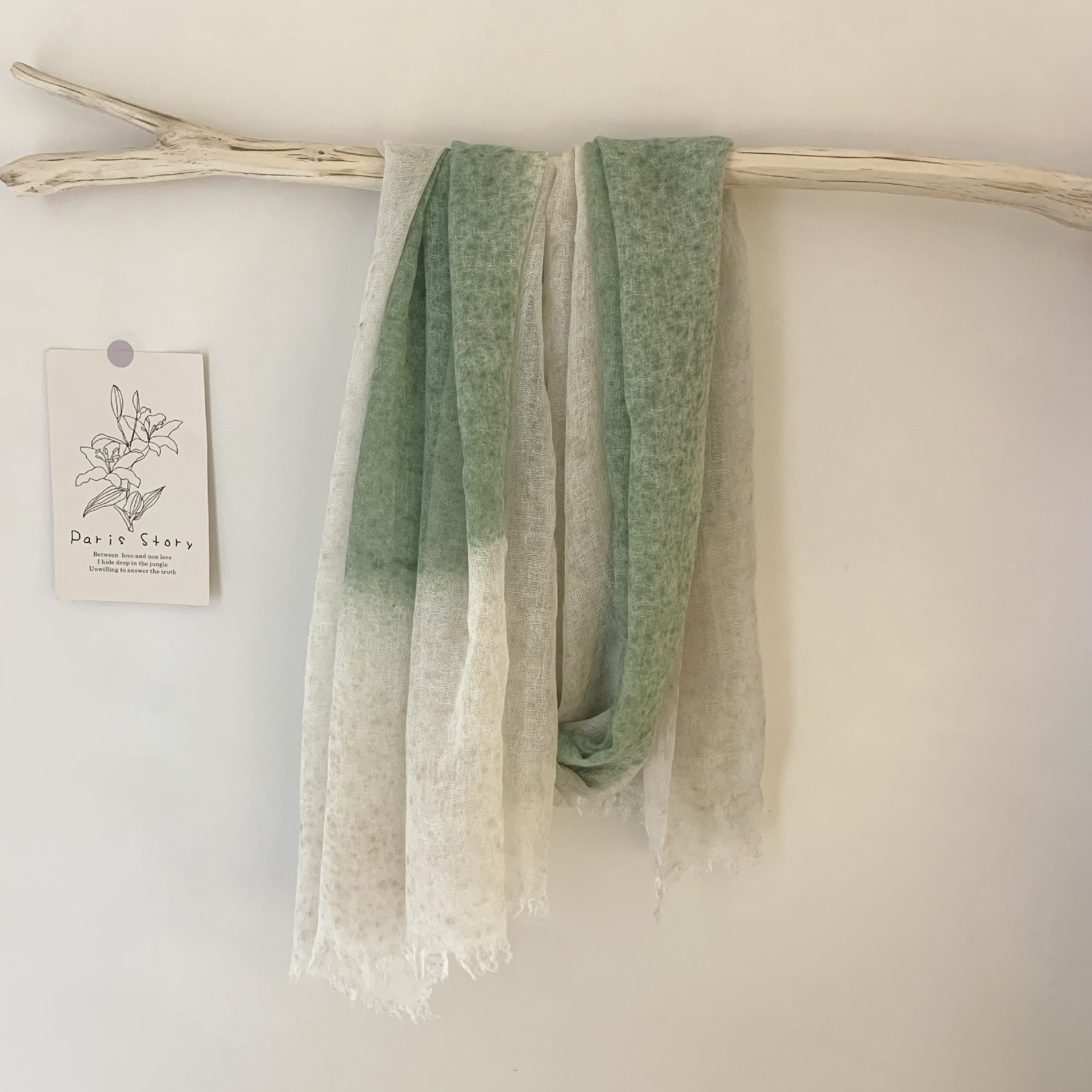 K645 2024 new imitation wool gradient two-color scarf versatile shawl sunscreen scarf wrap turban spring hot style