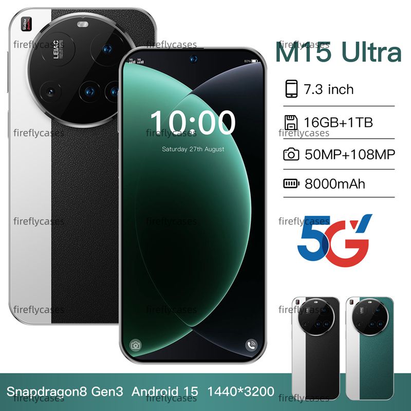 2025 new product M15 Ultra mobile phone is a 16+1T smart all-in-one device 5G Android Smartphone with High-Resolution Display & Dual SIM Capability