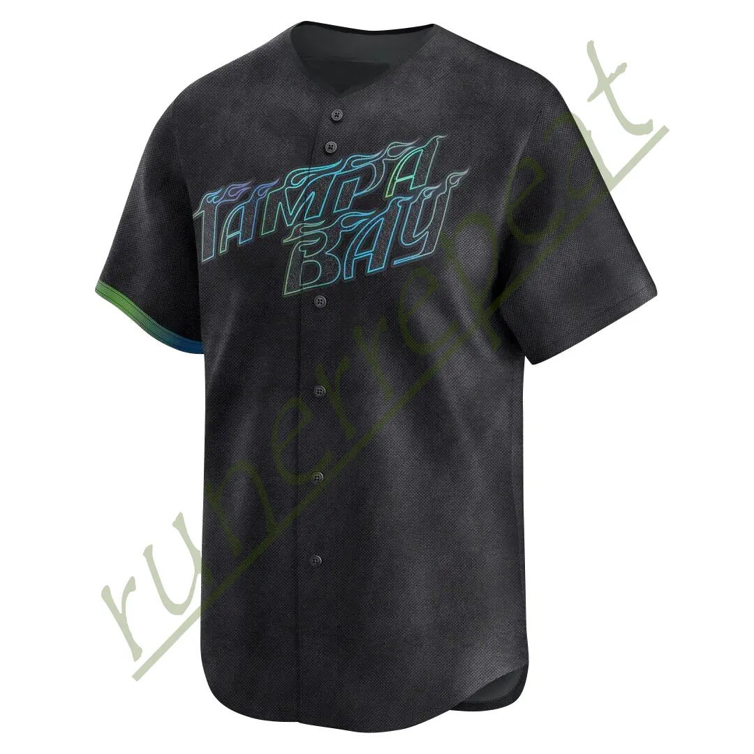 13 Junior Caminero Baseball Stitched Jerseys Tampa Bay Jose Caballero Yandy Diaz Lowe Stitched Men Women Youth Stitched Letter Number Design Name