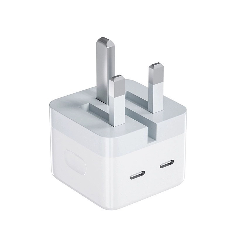 35W Dual USB C Port Fast Charger Foldable Type C UK US EU 20W Wall Plug Quick Charger For iPhone 16 15 14 Plus Pro Max iPad Samsung Power Adapter 1M 3