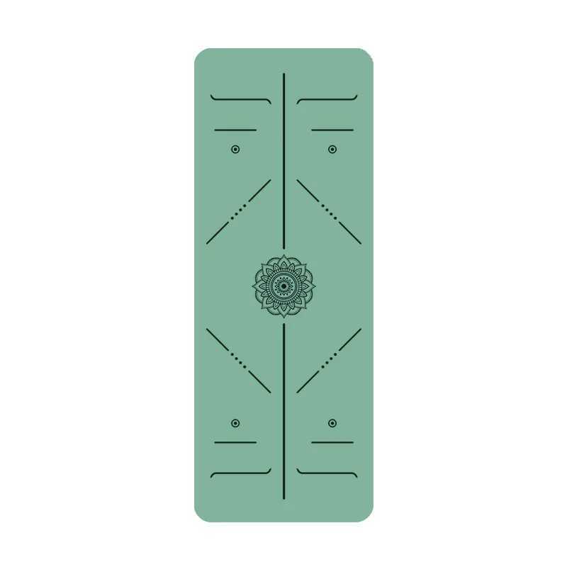 Pu Natural Rubber Yoga Mat Non-Slip Body Line Sports Fitness Mat Thickened Dance Earthy Mat Home Use S2557