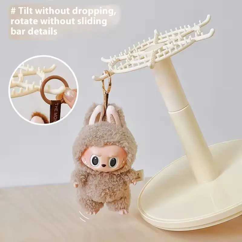 Labubu Pendant Display Box Rotating Transparent Labubu Doll Handmade Blind Box Storage Display Stand Decorative OrnamentsC250507