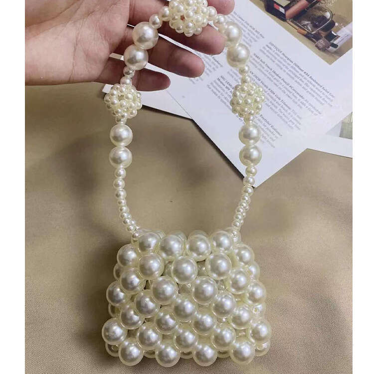 Dinner Bag Celebrity French Fairy Change Small Handwoven Beaded Pearl Mini Mouth Red Crossbody Bag KQ