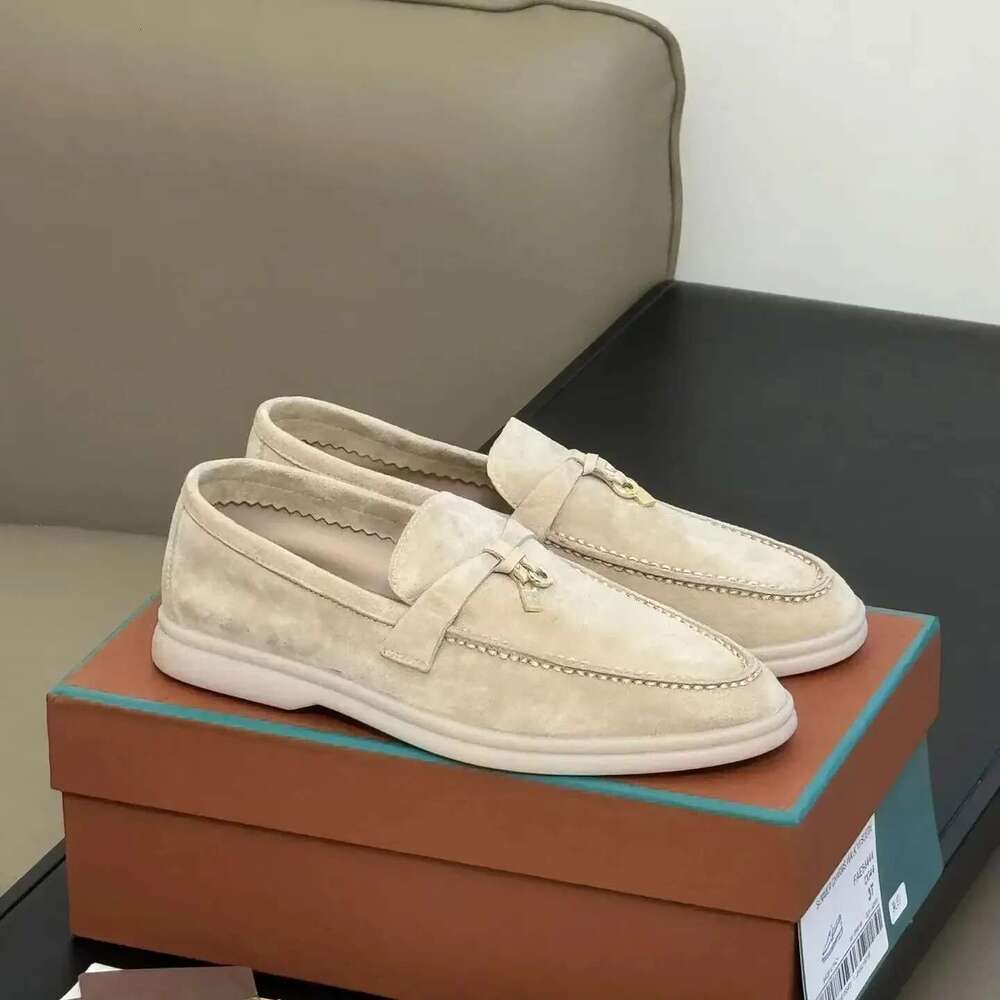 Suede leather casual comfort Mary Jane shoes rubber soles women's flat loafers