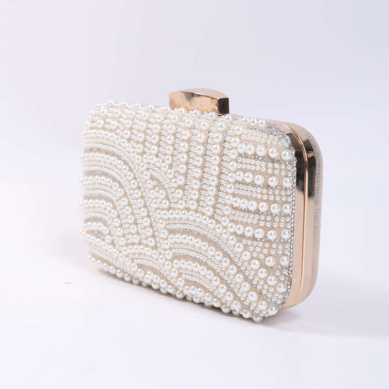 Dinner Bag Pearl Handmade Bead Embroidery Set With Diamonds Banquet Dress Women S Elegance Handheld Bag KQ