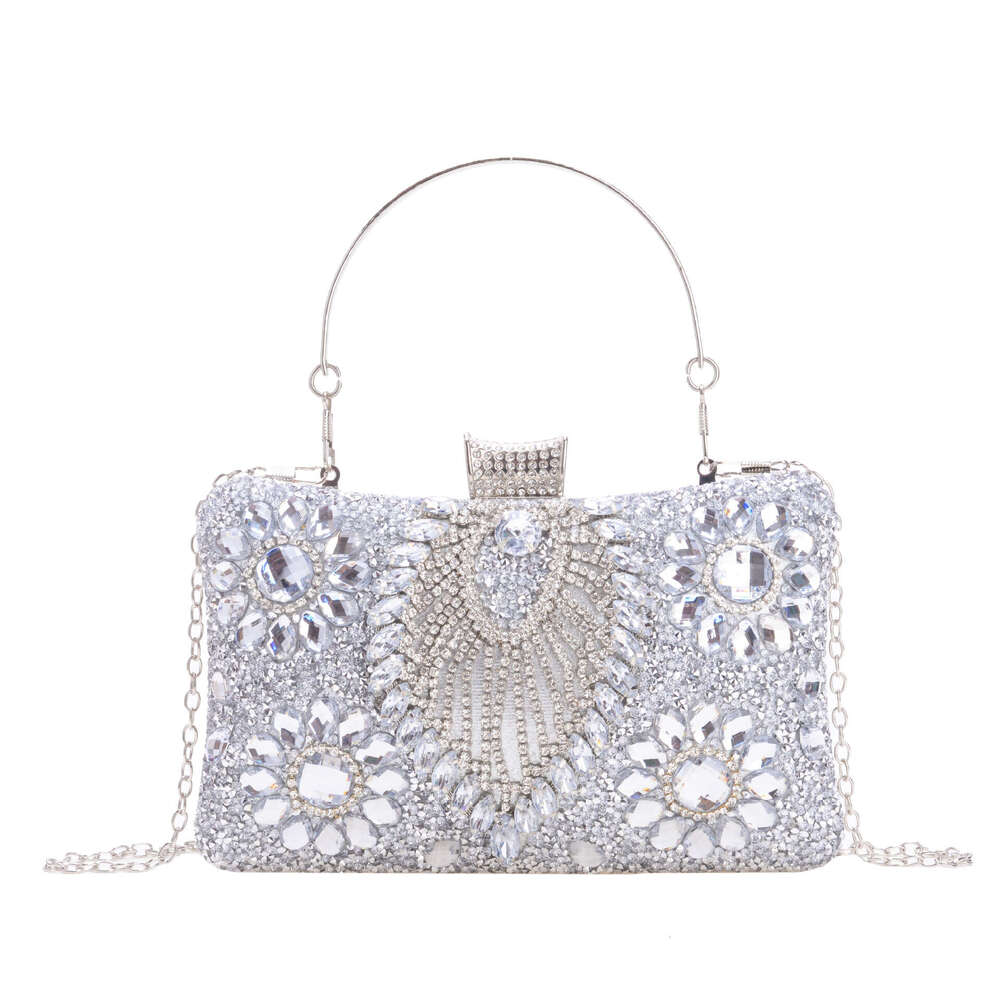 Dinner Bag Celebrity Heavy Industry Banquet Black Embedding Pearl Water Diamond Bag Handbag Qipao Female KQ