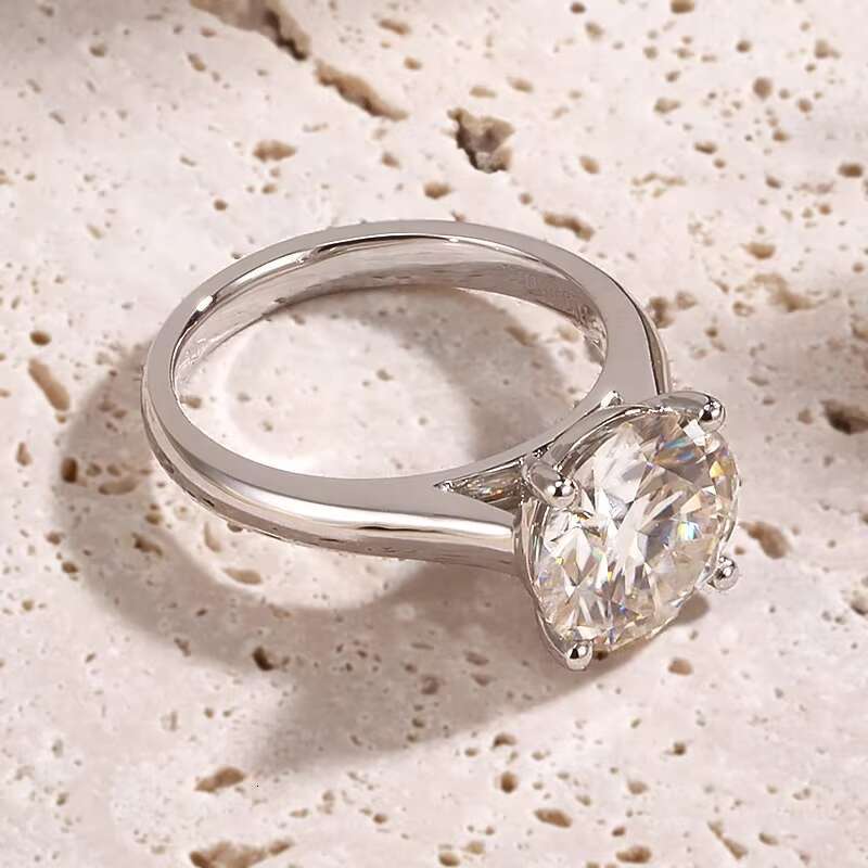 Luxury 14k White Gold HPHT Lab Grown Diamond Ring CVD Lab Diamonds Engagement Ring Fine Jewelry Women Diamond Ring Factory