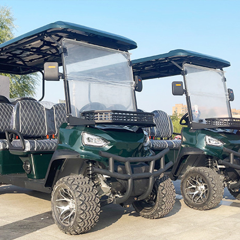 Electric golf cart, airport passenger shuttle bus, hotel tourist reception car