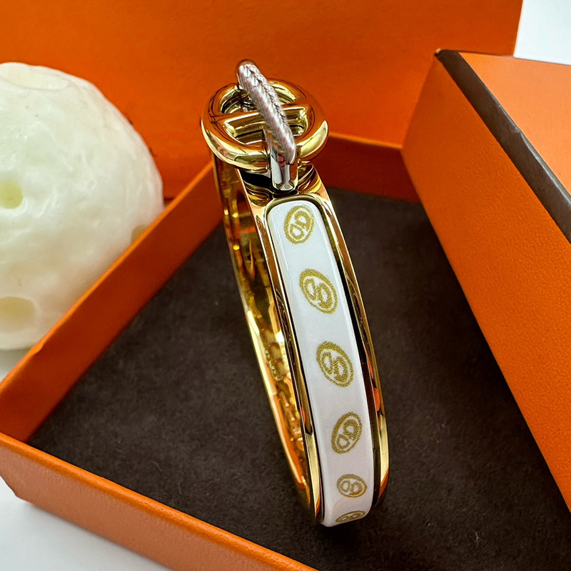 New luxury jewelry bracelet designer bracelet brand designer enamel H bracelet letter bracelet gold bracelet couple bracelet for men and women nail bracelet gift