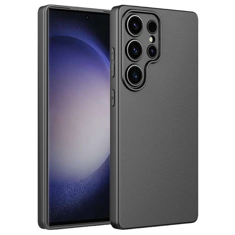 Wholesale of s24ultra phone cases, S25 black matte soft case, S23 full-cover anti-fingerprint protective case
